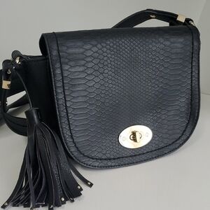 Call It Spring Black Crossbody Bag with Tassel